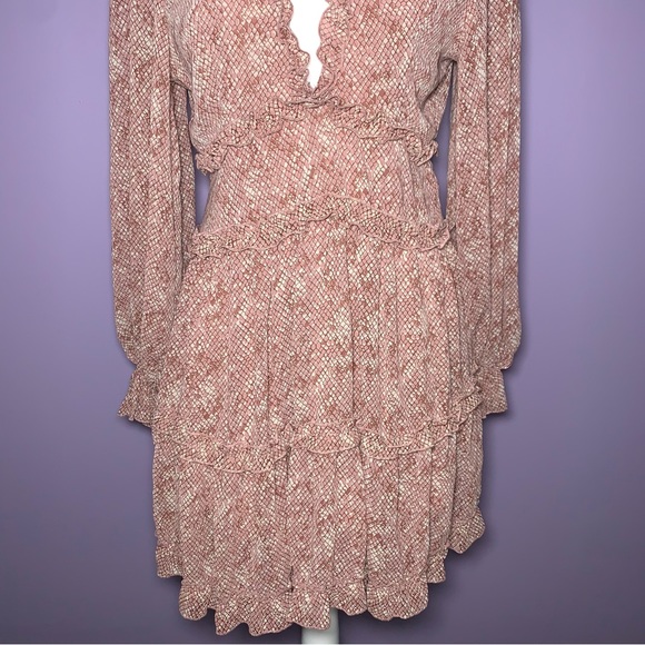 SEE NEW LISTING NWT She + Sky Pink Snake Print Ruffle Dress - Picture 8 of 16